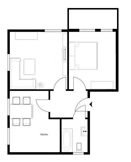 Sanierte 2-Zimmer-Wohnung links - Kapitalanlage - Mehrfamilienhaus mit 14 Wohnungen - Courtagefrei